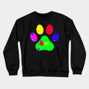 Colourfull paw Crewneck Sweatshirt